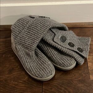 UGG Gray Knit Button Boots